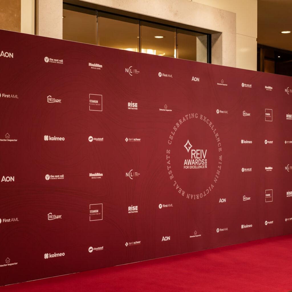 Professional event styling photography in Melbourne, captured for Carter & Ko at the REIV Gala Dinner 2025 at Crown Palladium.