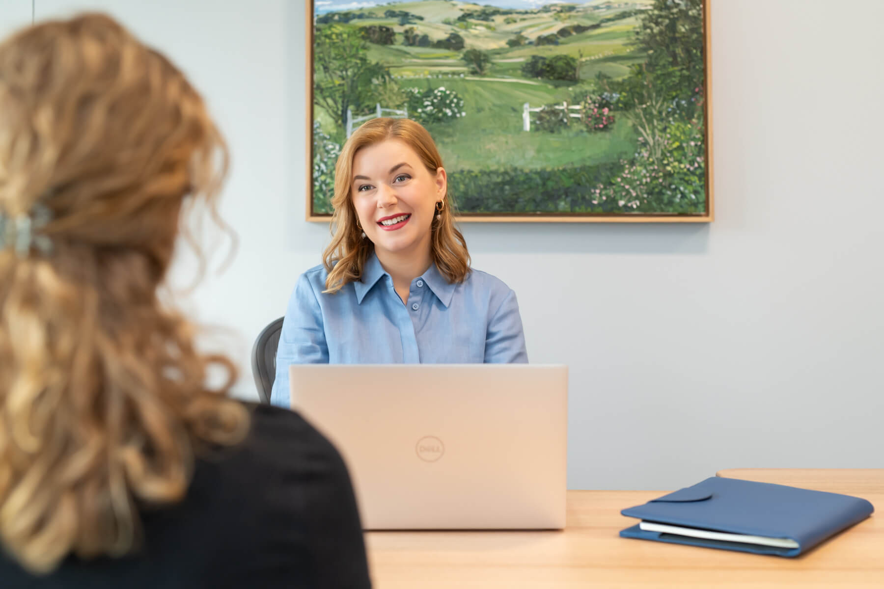 Professional personal branding image of Fiona Cameron in her Melbourne office