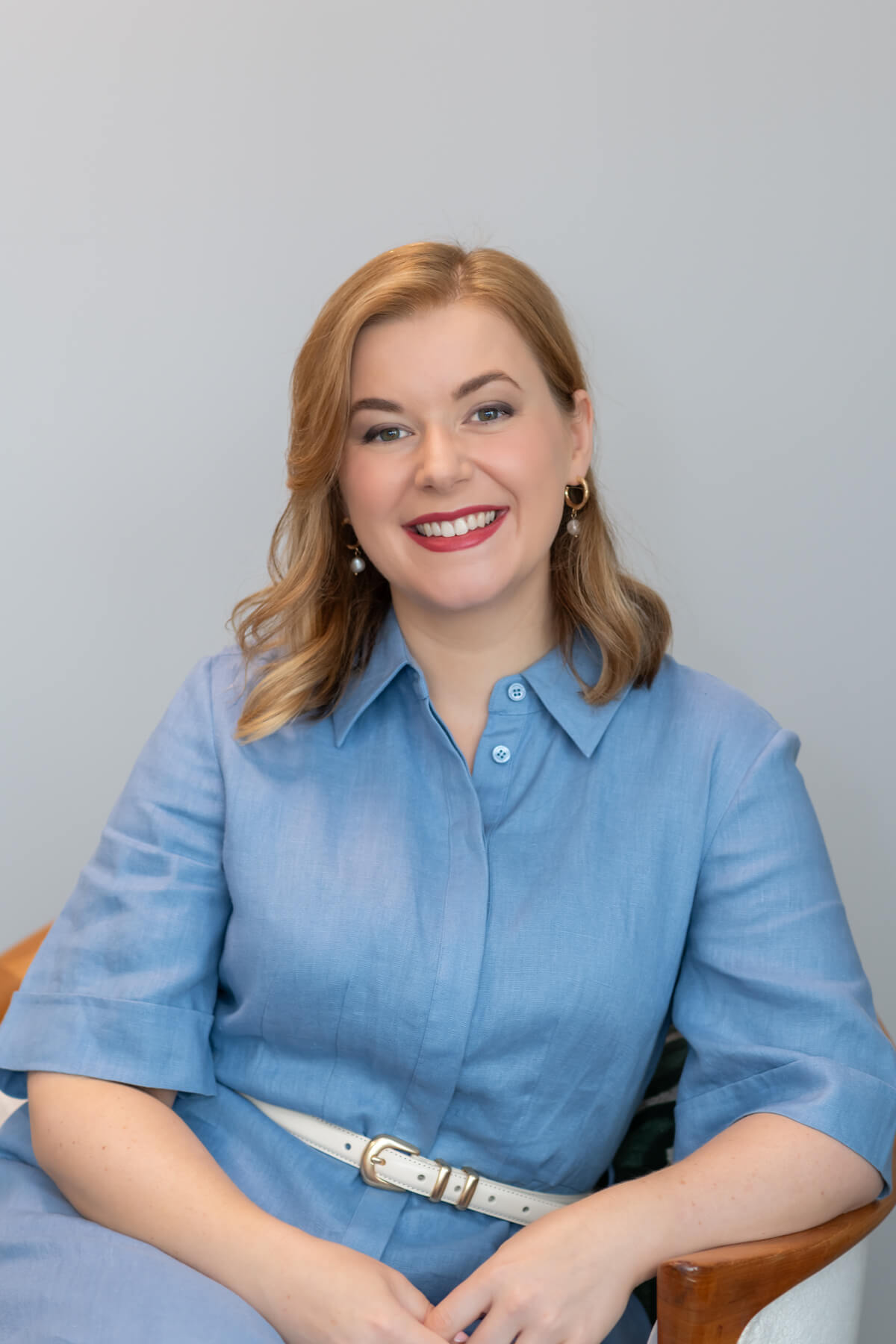 Melbourne branding photographer capturing Fiona Cameron in office workspace